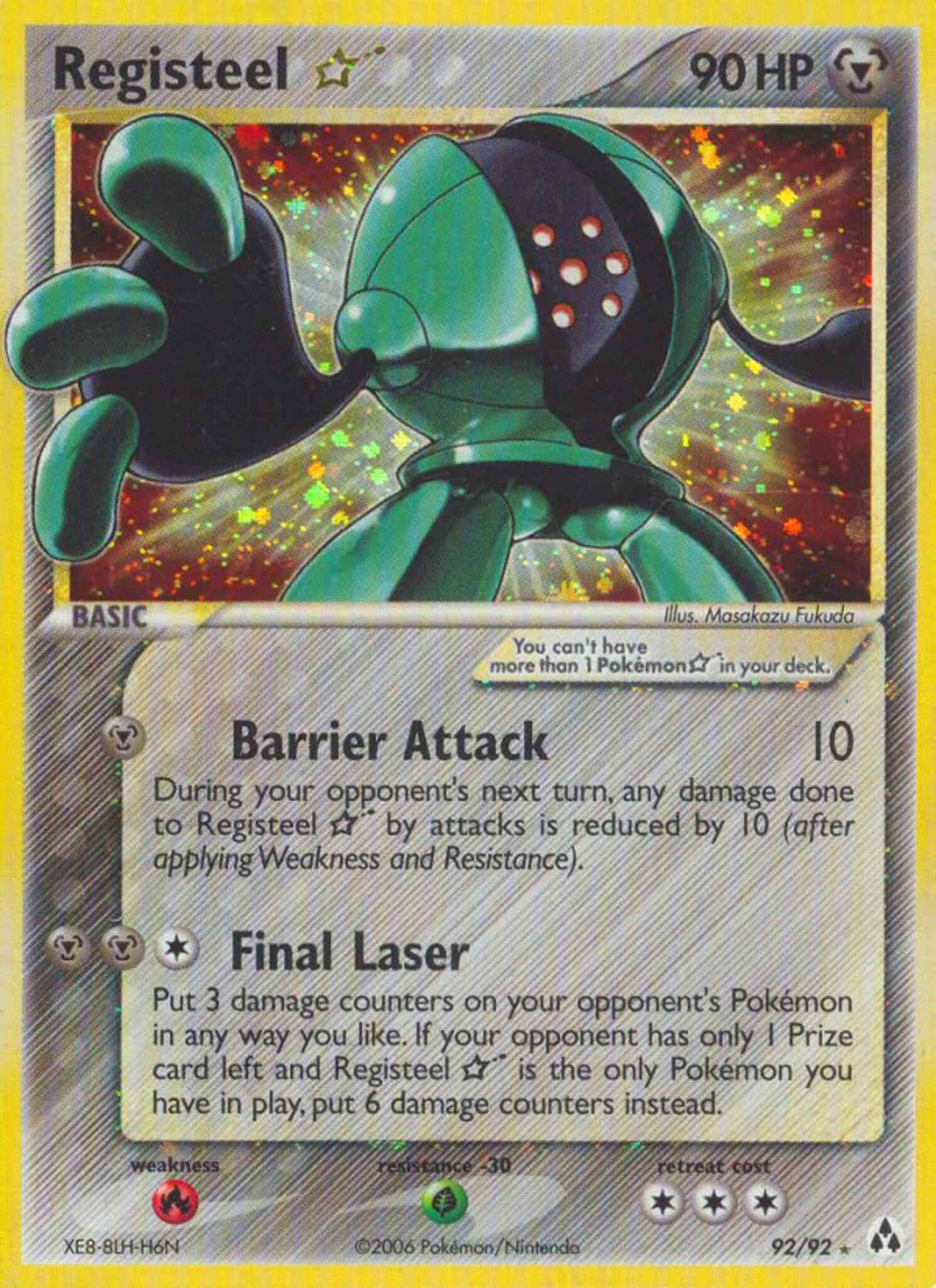 Registeel Star - 92/92 - Rare Holo [ex12-92] [Holo]