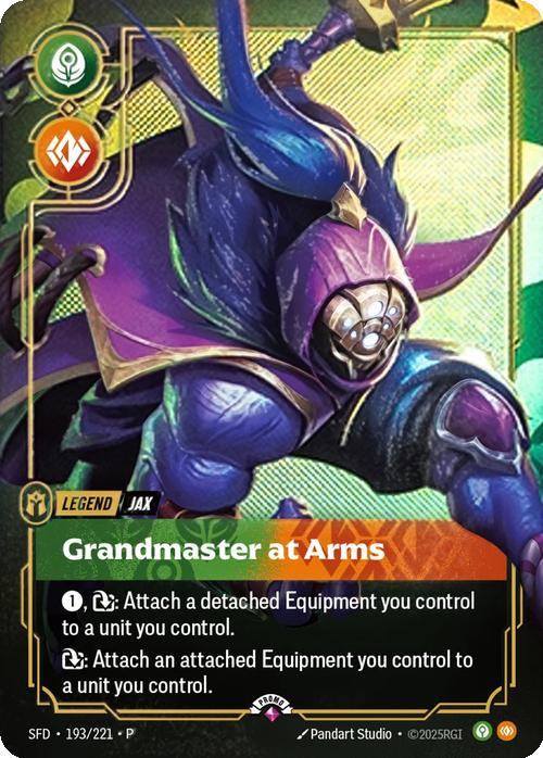 Grandmaster At Arms (Jax) (Metal) - 193/221 [Riftbound Organized Play Promotional Cards] [Foil]