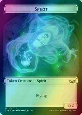 Spirit Token (03) // Treasure Token (15) [Streets of New Capenna: Tokens] [Foil]