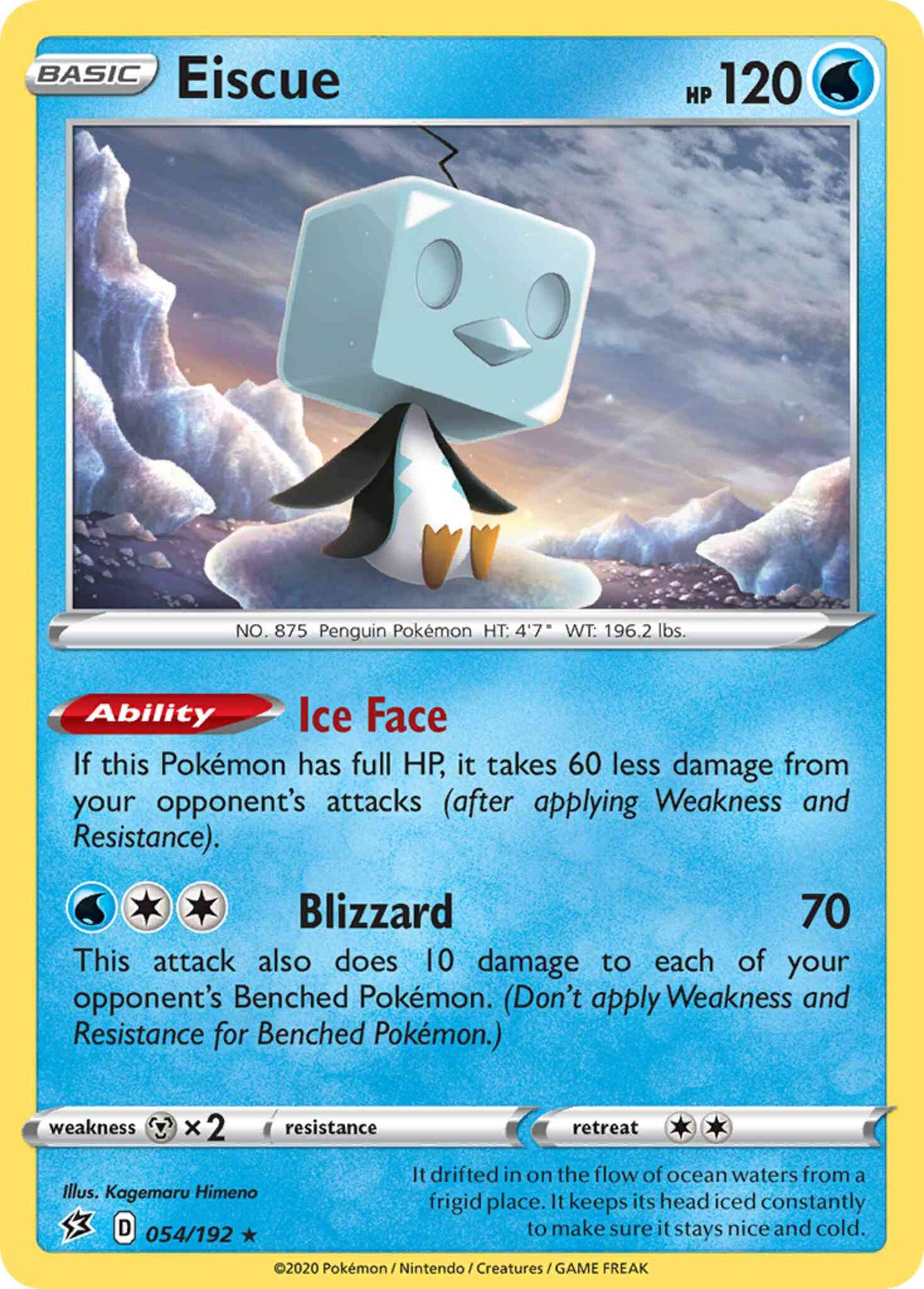 Eiscue - 054/192 - Rare Holo [swsh2-054] [Reverse Holo]