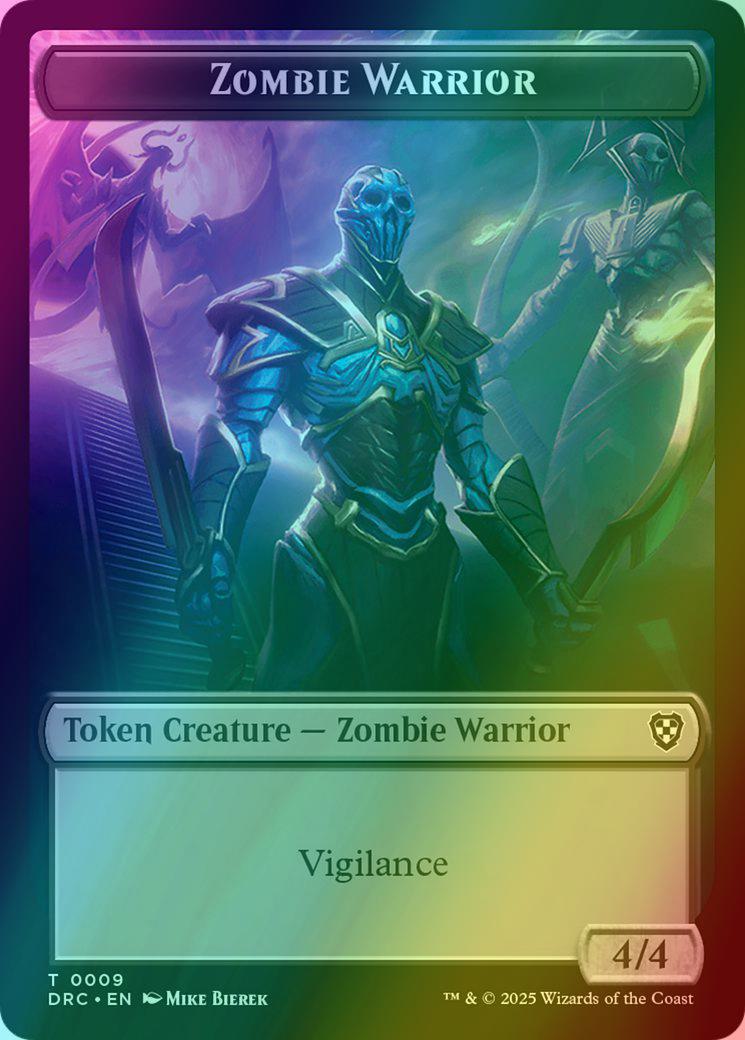 Zombie Army Token (08) // Zombie Warrior Token (09) [Aetherdrift: Commander: Tokens] [Foil]