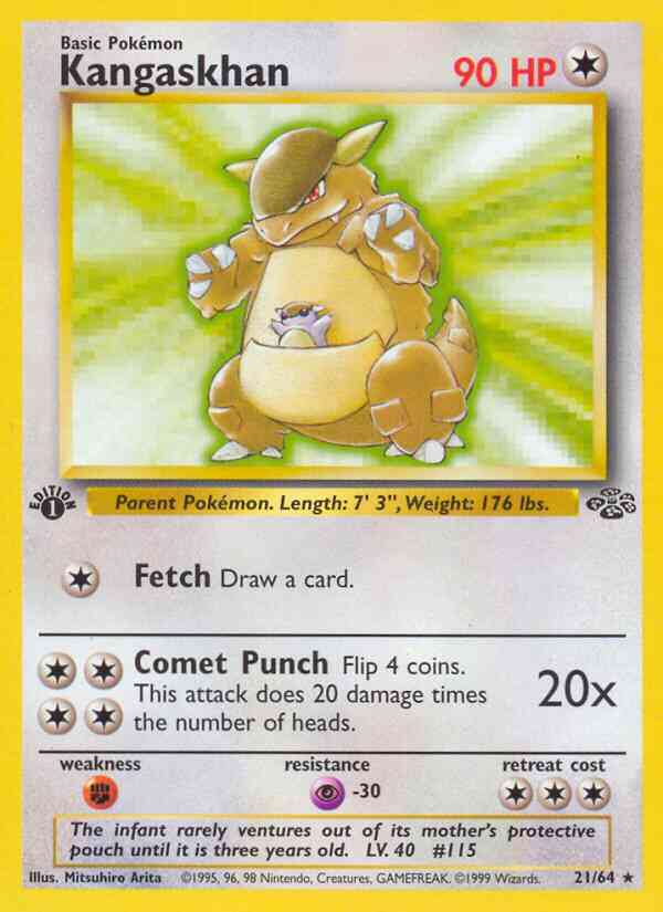 Kangaskhan - 21/64 - Rare - 1st Edition [base2-21] [Non-Holo]
