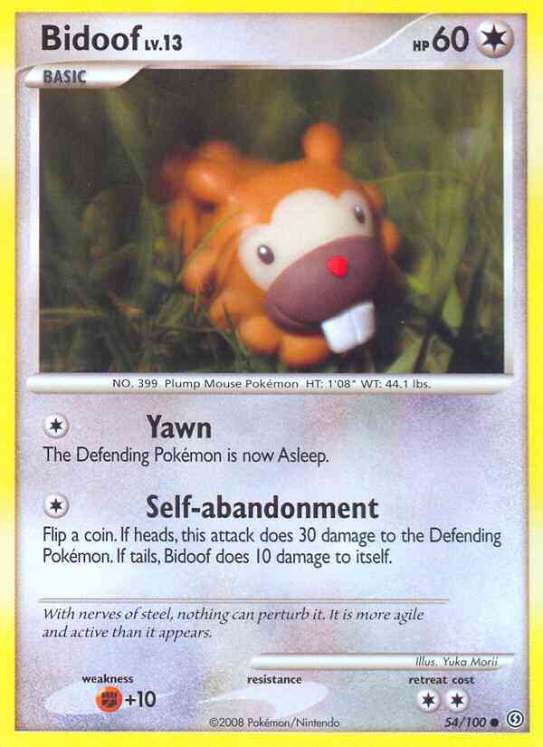 Bidoof - 54/100 - Common [dp7-54] [Non-Holo]