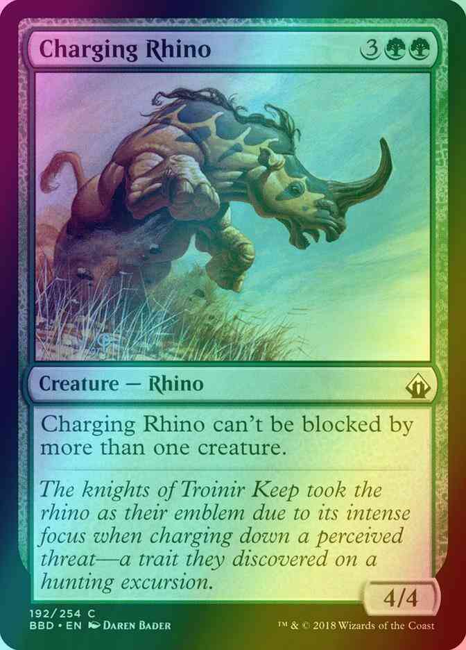 Charging Rhino [192] [Battlebond] [Foil]