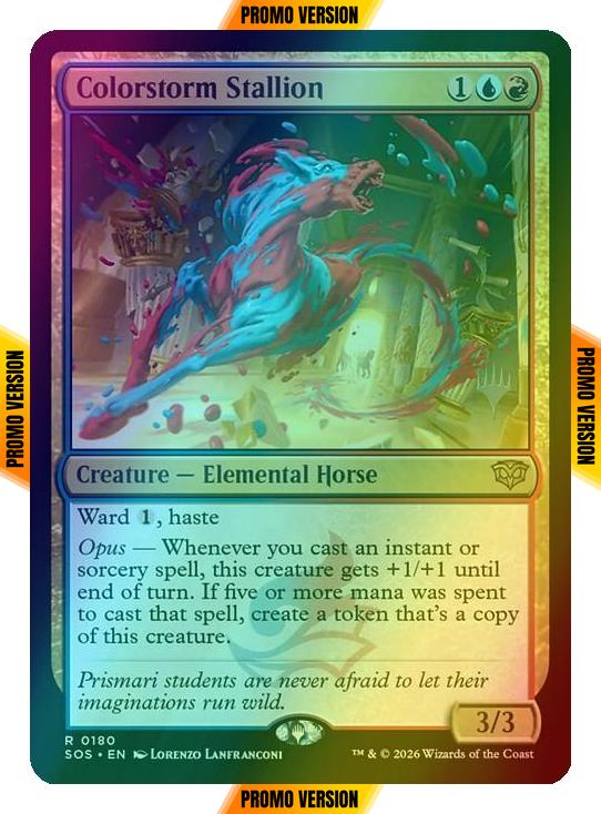 Colorstorm Stallion [180p] [Promo Pack] [Secrets of Strixhaven Promos] [Foil]