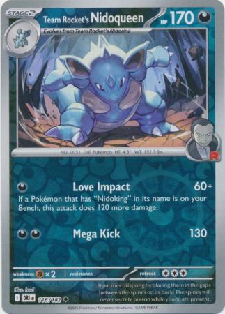Team Rocket's Nidoqueen - 116/182 - Uncommon [sv10-116] [Reverse Holo]