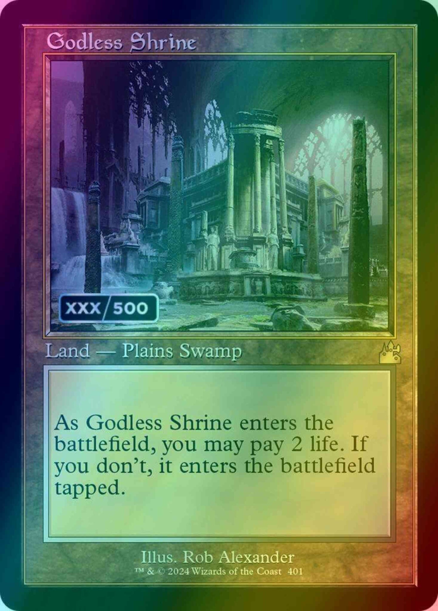 Godless Shrine - Serial Numbered [401z] [Retro Frame] [Ravnica Remastered] [Foil]