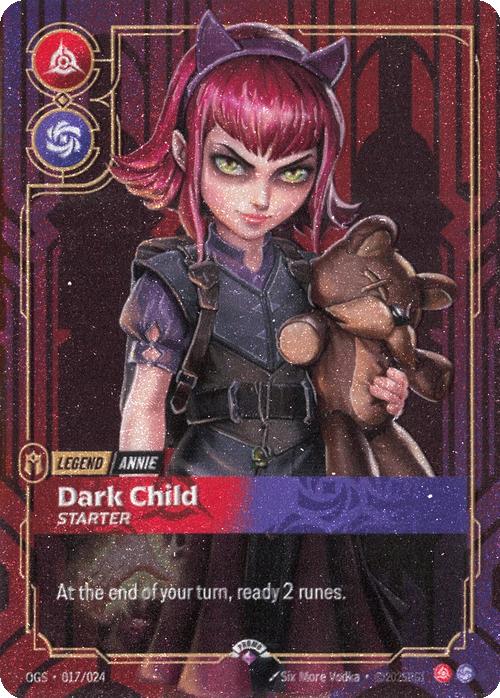 Dark Child (Annie) (Metal) (Prize Wall) - 017/024 [Riftbound Organized Play Promotional Cards] [Non-Foil]