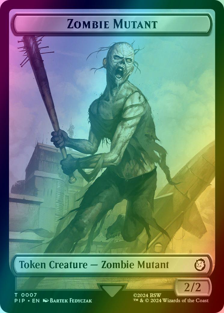 Radiation Token (22) // Zombie Mutant Token (07) [Fallout: Tokens] [Foil]