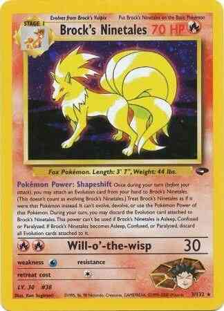 Brock's Ninetales - 3/132 - Rare - Unlimited [gym2U-3] [Holo]