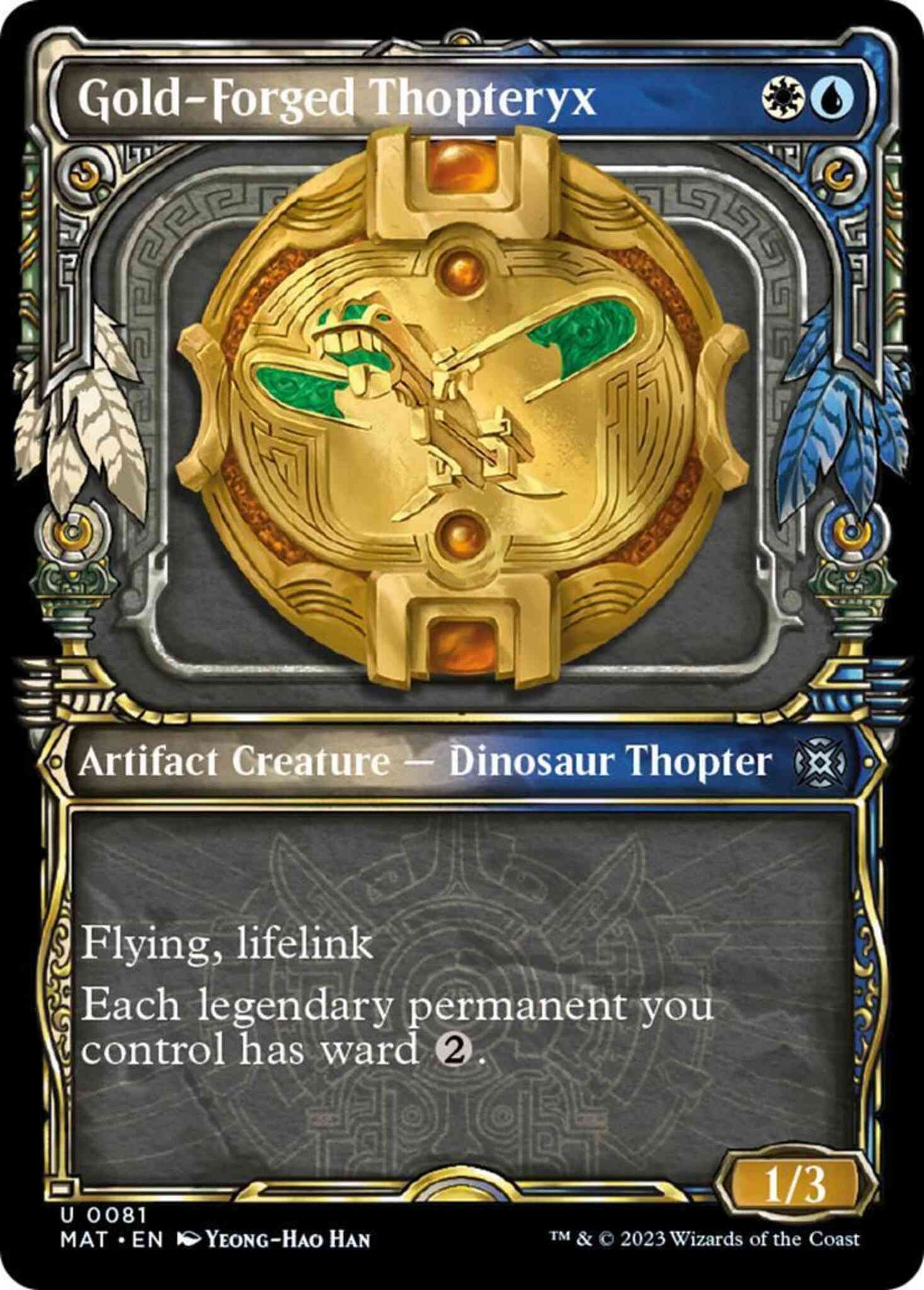 Gold-Forged Thopteryx [81] [Planar Showcase] [March of the Machine: The Aftermath] [Non-Foil]