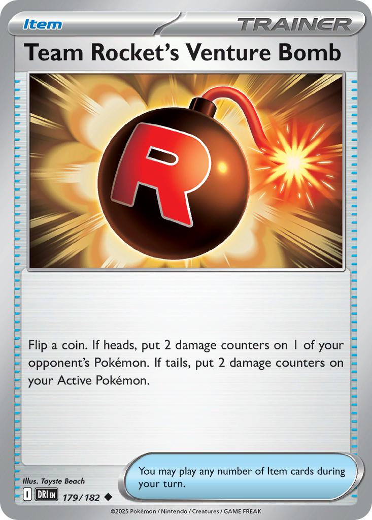 Team Rocket's Venture Bomb - 179/182 - Uncommon [sv10-179] [Non-Holo]