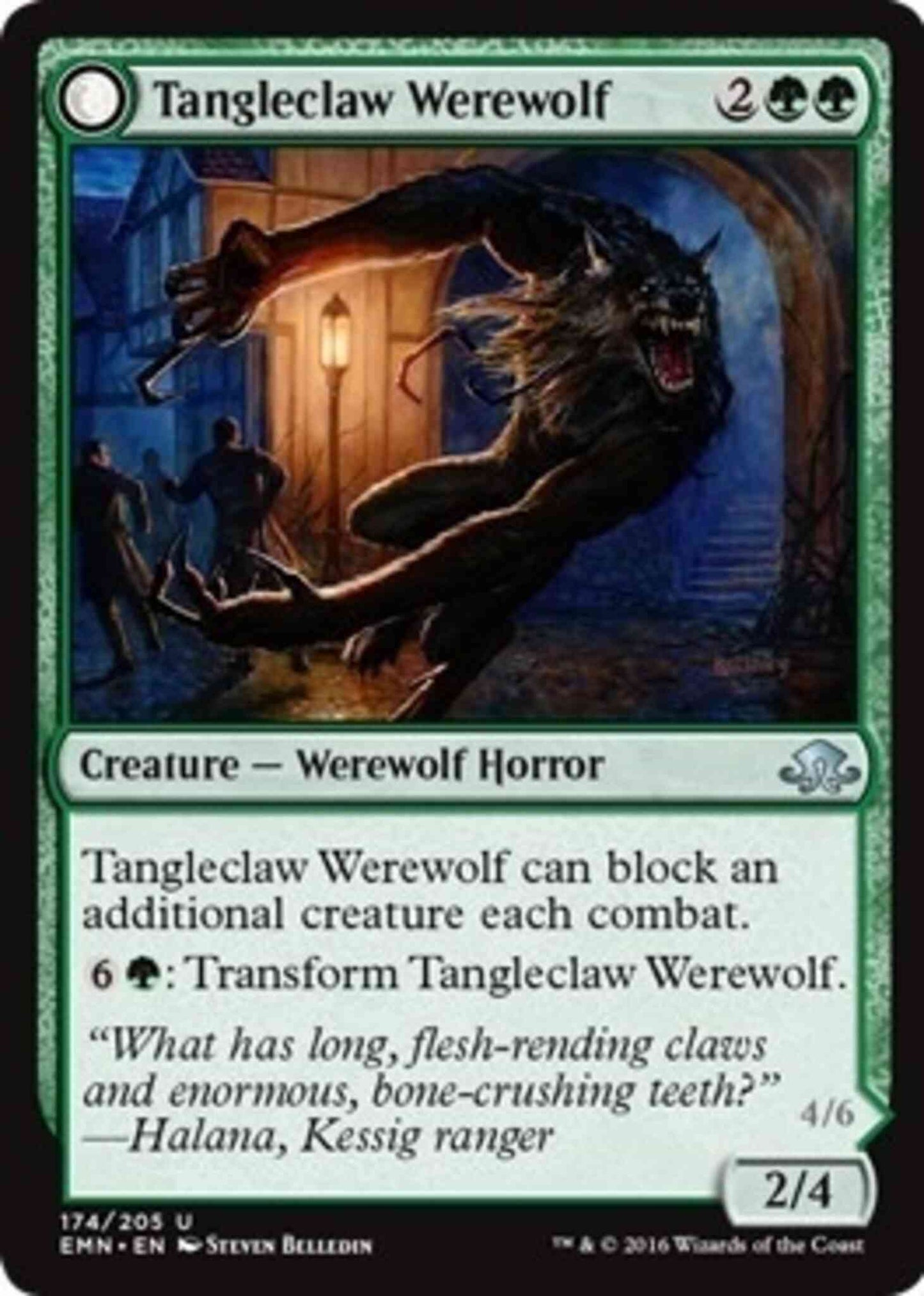 Tangleclaw Werewolf // Fibrous Entangler [174] [Eldritch Moon] [Non-Foil]