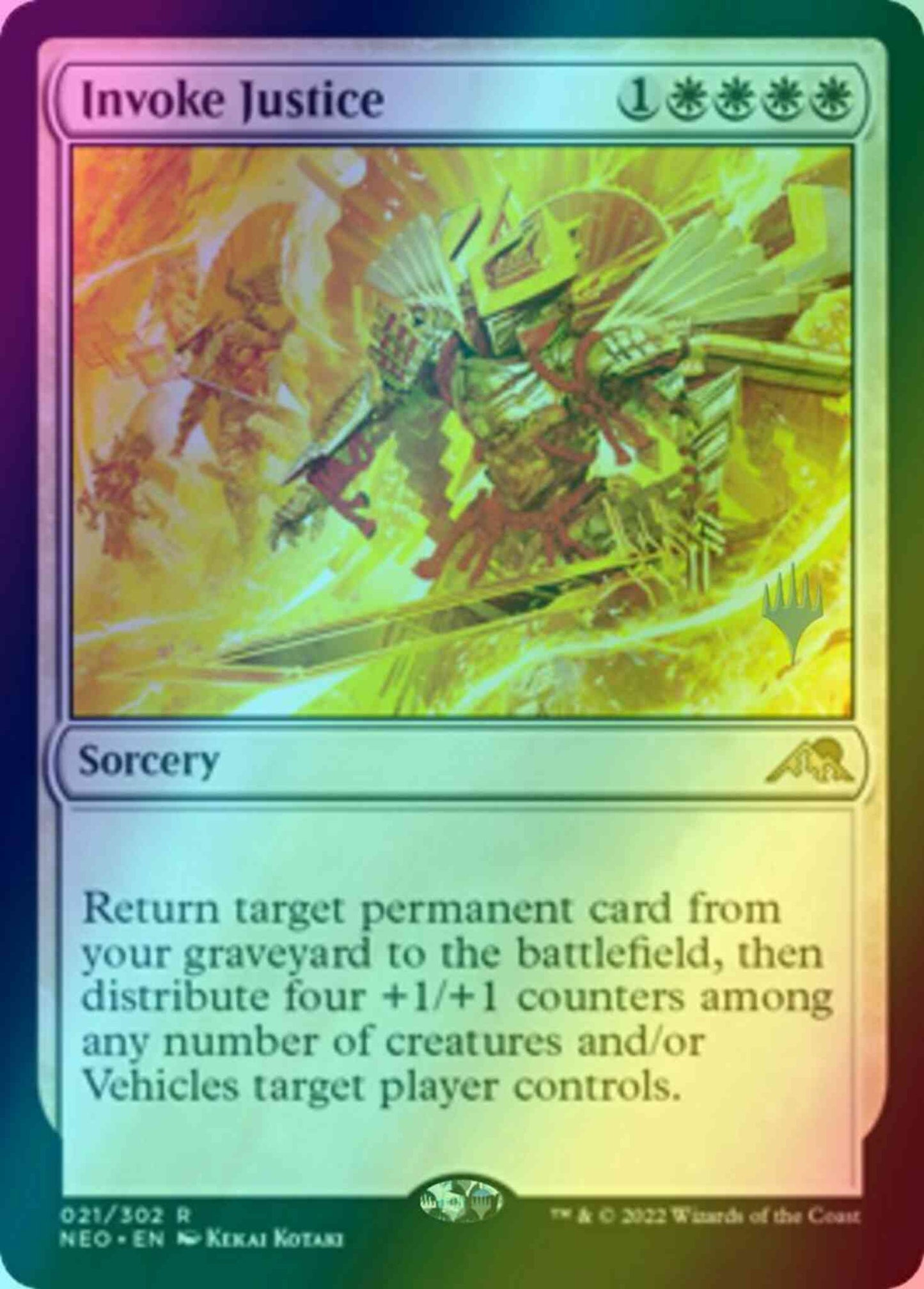 Invoke Justice [Promo Pack] [21p] [Kamigawa: Neon Dynasty: Promos] [Foil]