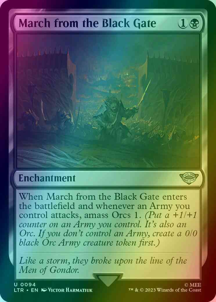 March from the Black Gate [94] [The Lord of the Rings: Tales of Middle-earth] [Foil]