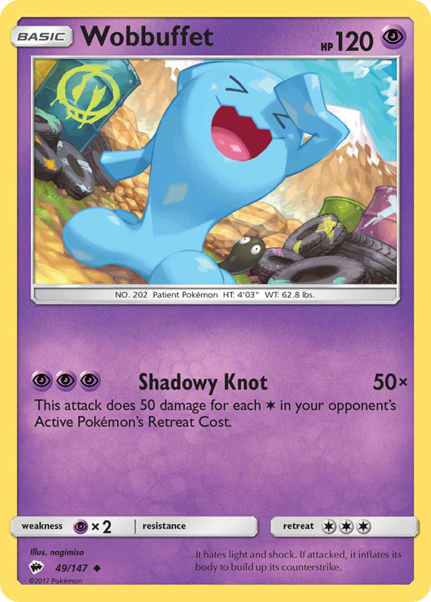 Wobbuffet - 49/147 - Uncommon [sm3-49] [Reverse Holo]