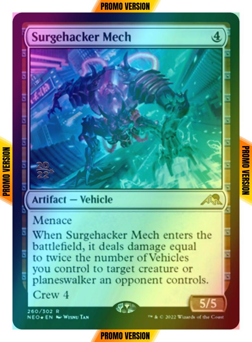 Surgehacker Mech [Prerelease] [260s] [Kamigawa: Neon Dynasty: Promos] [Foil]