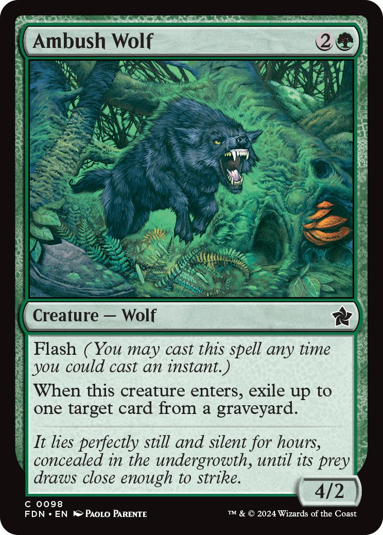 Ambush Wolf [98] [Foundations] [Non-Foil]