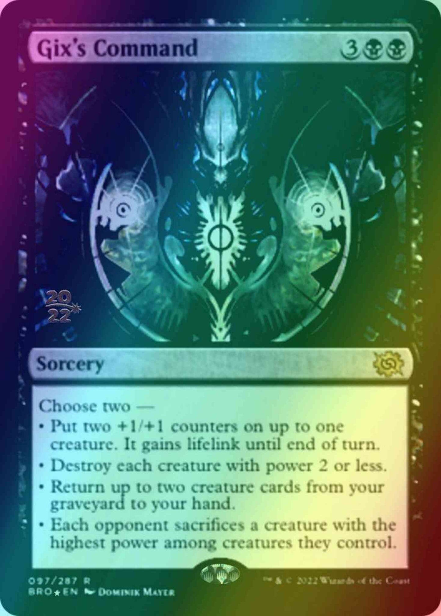 Gix's Command [97s] [Prerelease] [The Brothers' War: Promos] [Foil]