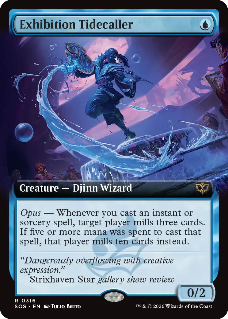 Exhibition Tidecaller [316] [Extended Art] [Secrets of Strixhaven] [Non-Foil]