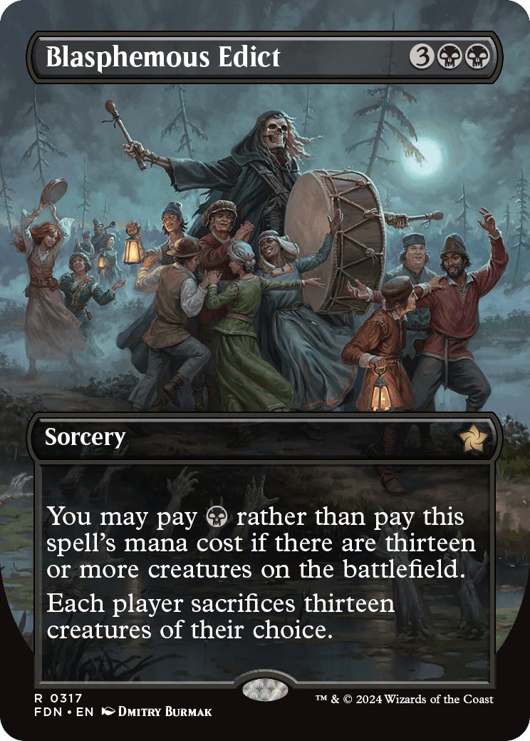 Blasphemous Edict [317] [Borderless] [Foundations] [Non-Foil]
