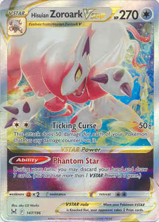 Hisuian Zoroark VSTAR - 147/196 - Rare Holo VSTAR [swsh11-147] [Ultra]
