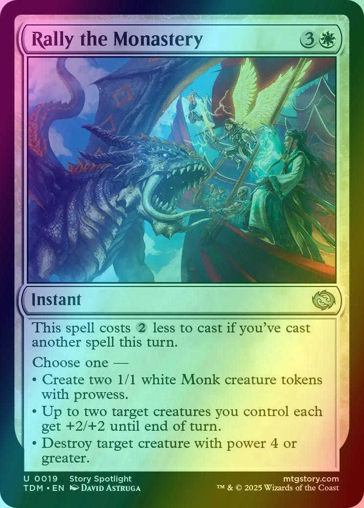Rally the Monastery [19] [Tarkir: Dragonstorm] [Foil]