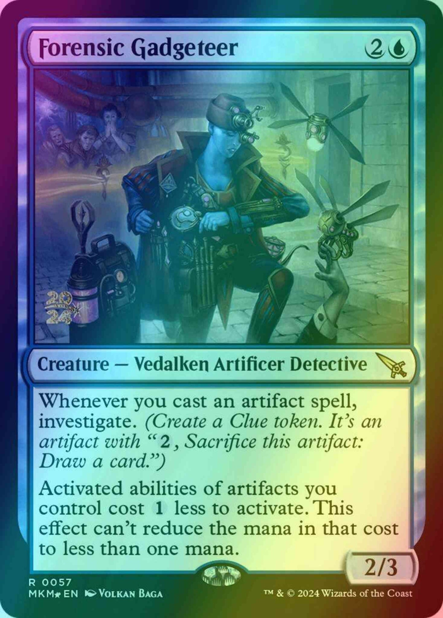 Forensic Gadgeteer [57s] [Prerelease] [Murders at Karlov Manor: Promos] [Foil]