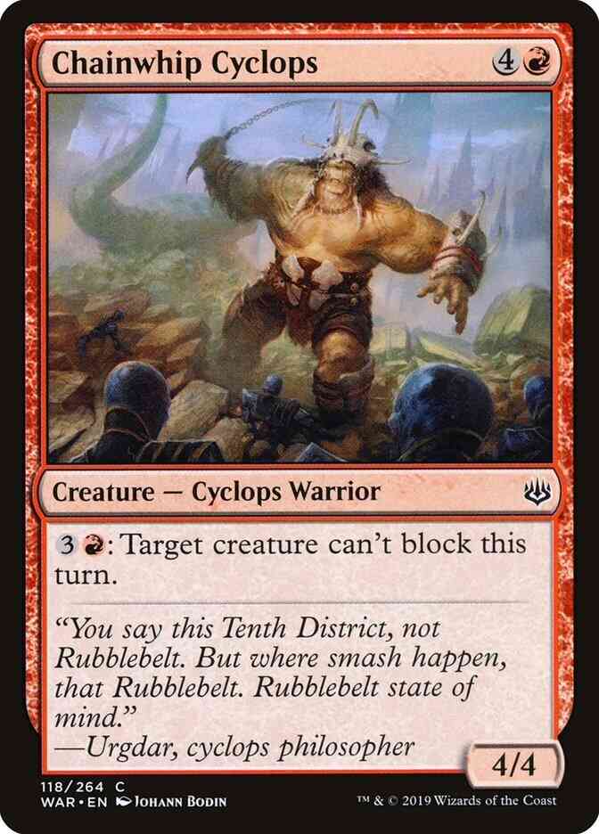 Chainwhip Cyclops [118] [War of the Spark] [Non-Foil]