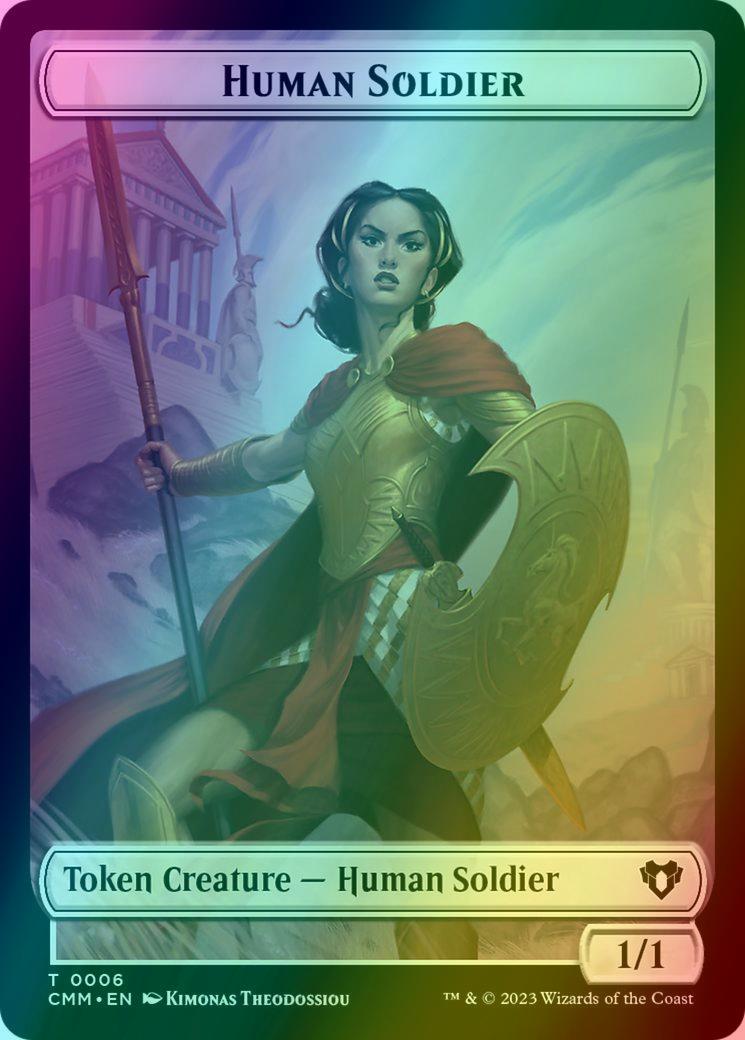 Cat Token (05) // Human Soldier Token (06) [Commander Masters: Tokens] [Foil]