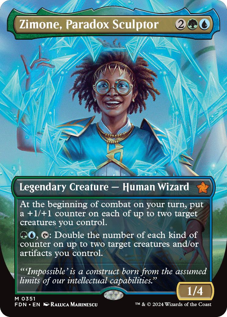 Zimone, Paradox Sculptor [351] [Borderless] [Foundations] [Non-Foil]