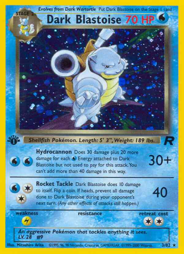 Dark Blastoise - 3/82 - Rare - 1st Edition [base5-3] [Holo]