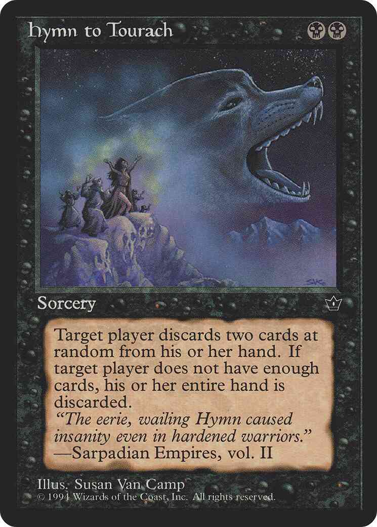 Hymn to Tourach [Susan Van Camp] [38a] [Fallen Empires] [Non-Foil]
