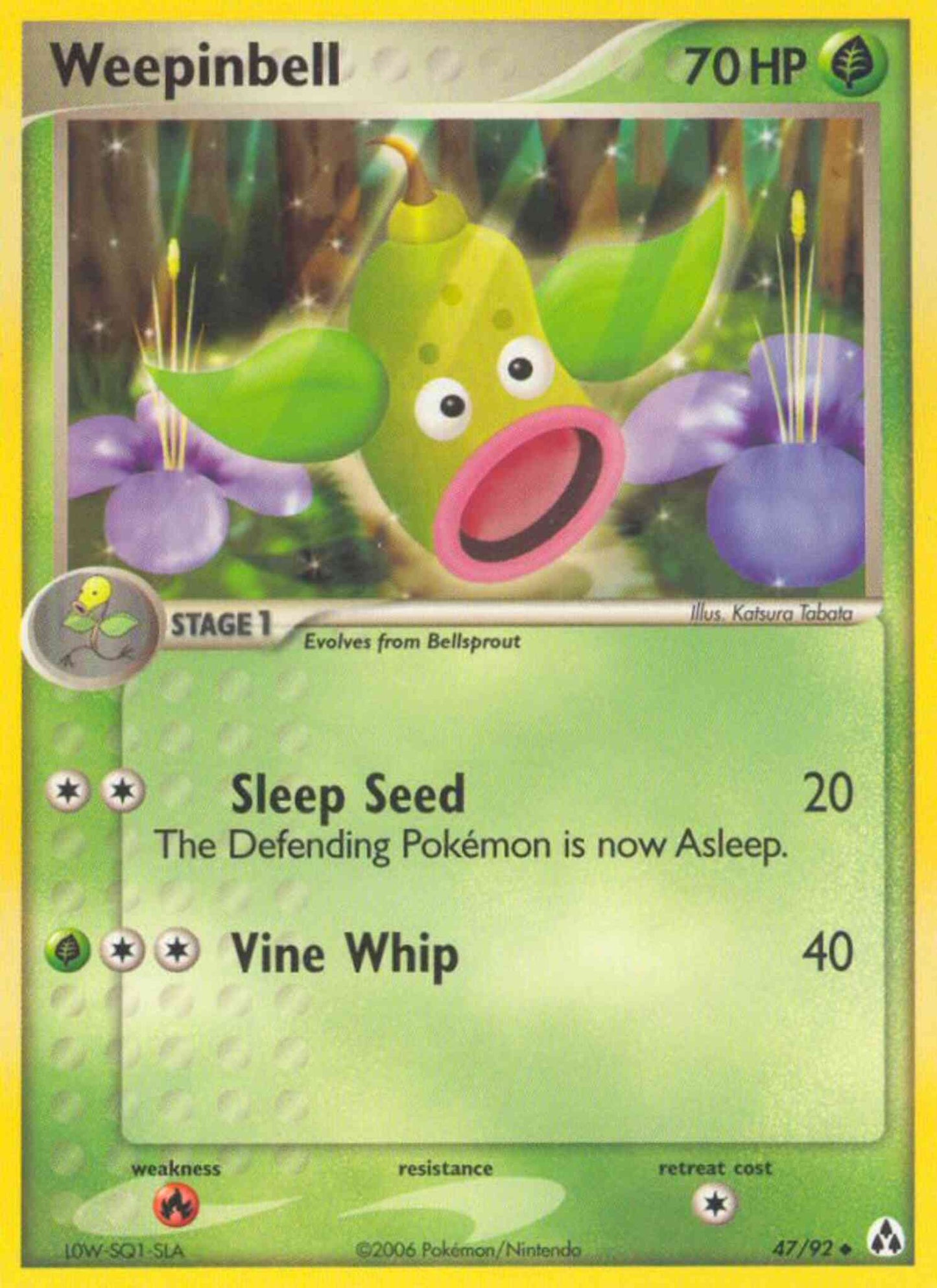 Weepinbell - 47/92 - Uncommon [ex12-47] [Reverse Holo]