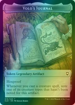 Treasure Token (17) // Volo’s Journal Token (18) [Commander Legends: Battle for Baldur's Gate: Tokens] [Foil]