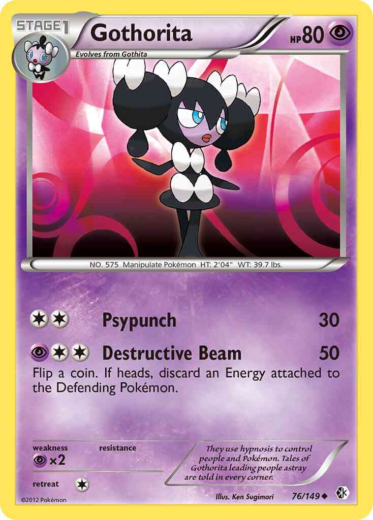 Gothorita - 76/149 - Uncommon [bw7-76] [Reverse Holo]