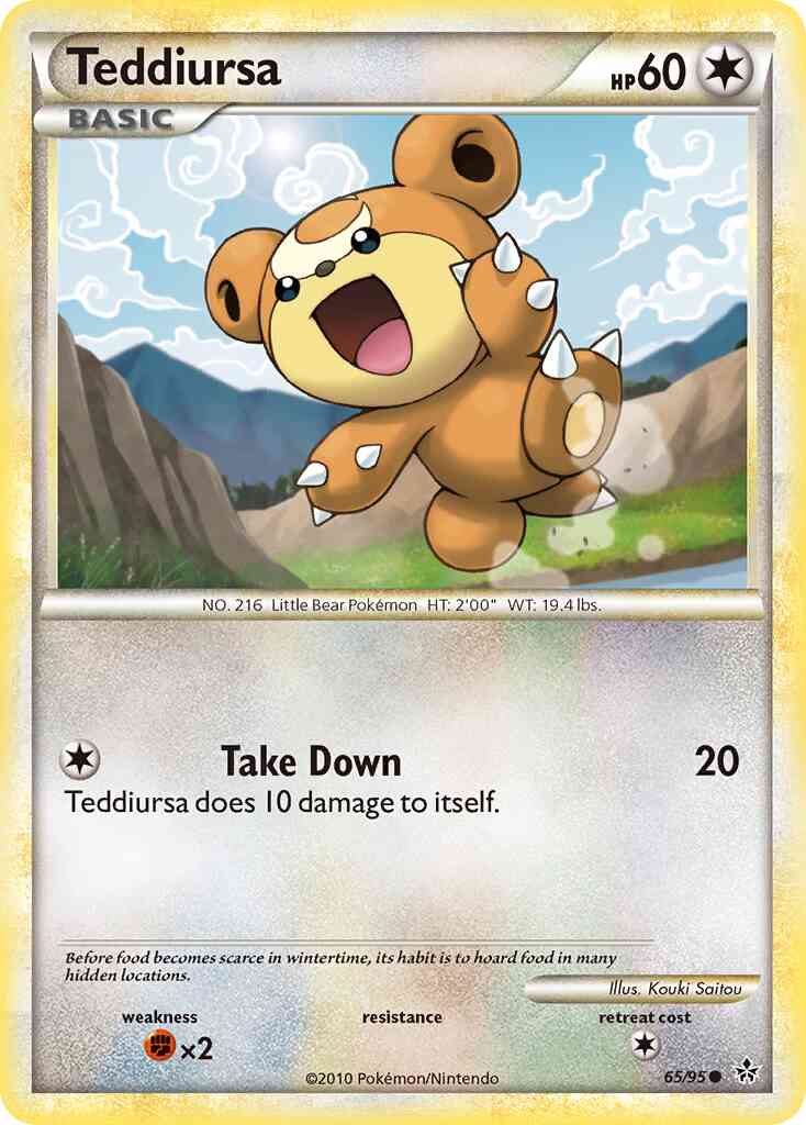 Teddiursa - 65/95 - Common [hgss2-65] [Reverse Holo]