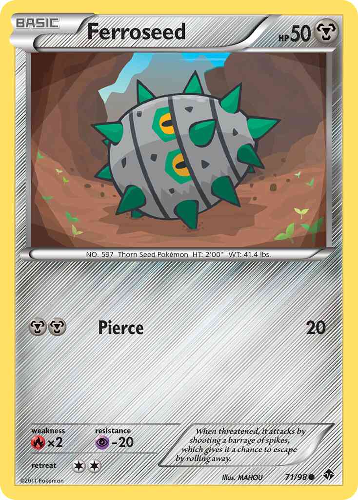Ferroseed - 71/98 - Common [bw2-71] [Non-Holo]