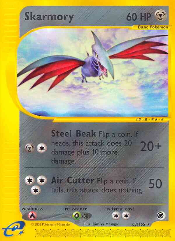 Skarmory - 63/165 - Rare [ecard1-63] [Non-Holo]