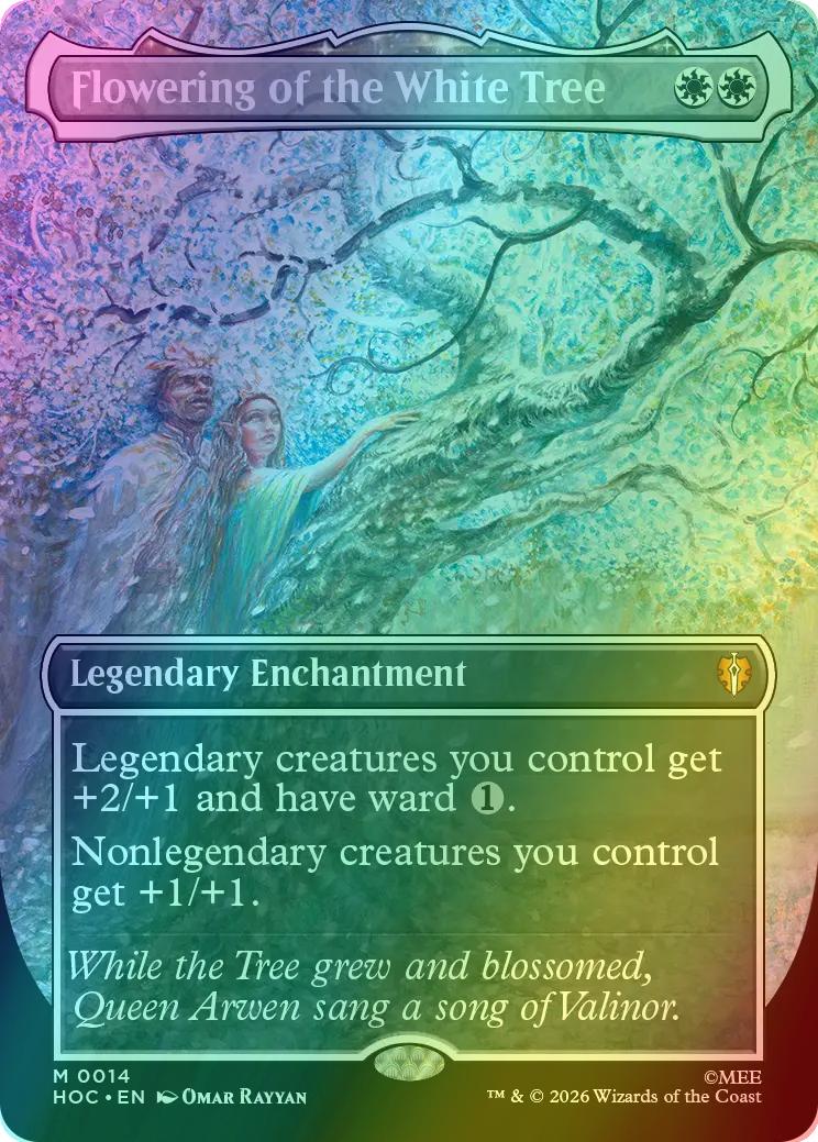 Flowering of the White Tree [14] [Borderless] [Classic Artist] [Box Topper] [The Hobbit: Commander] [Foil]