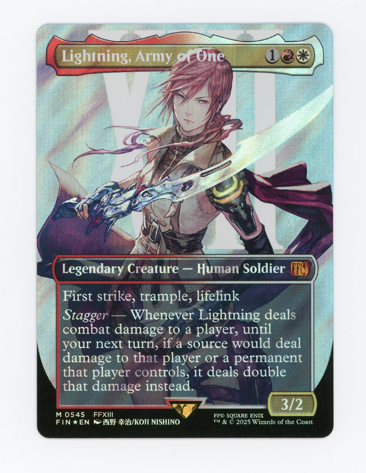 Lightning, Army of One — Borderless|Character|Surge Foil — ID 20062