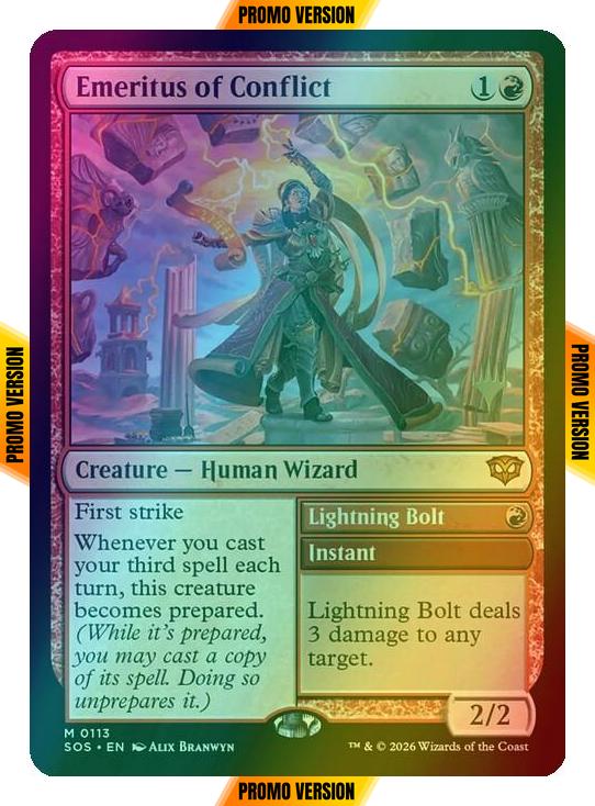 Emeritus of Conflict [113p] [Promo Pack] [Secrets of Strixhaven Promos] [Foil]