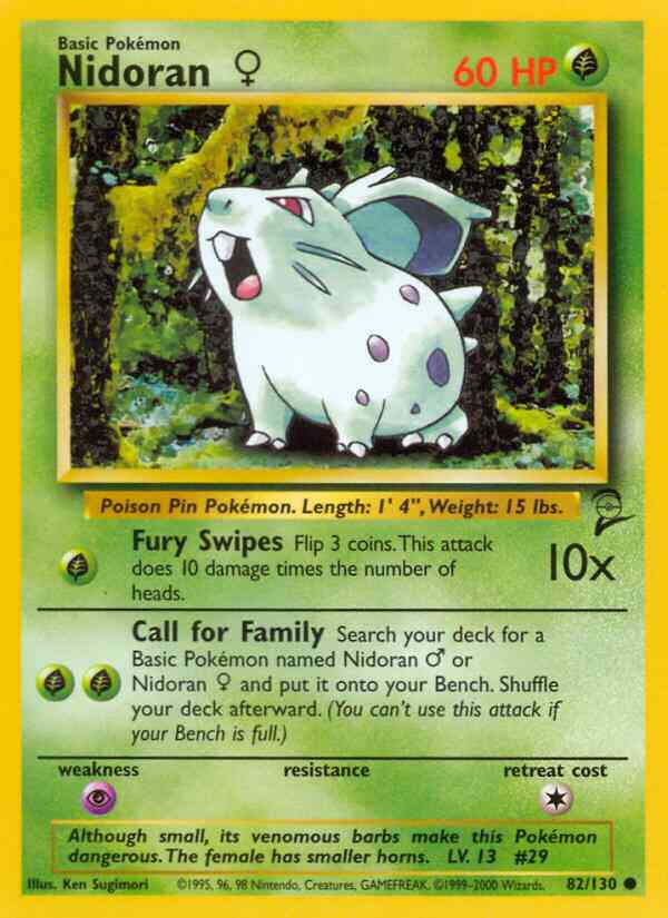 Nidoran♀ - 82/130 - Common [base4-82] [Non-Holo]