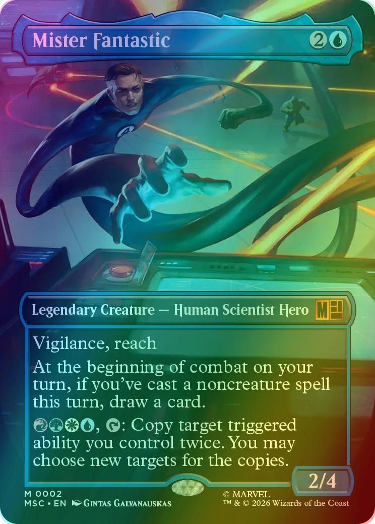 Mister Fantastic [2] [Borderless] [Marvel Super Heroes: Commander] [Foil]