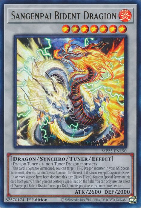Sangenpai Bident Dragion - MP25-EN190 - Ultra Rare - 1st Edition