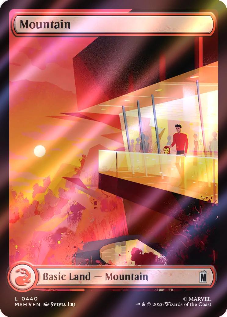 Mountain [440] [Full Art] [City Calm] [Marvel Super Heroes] [Surge Foil]