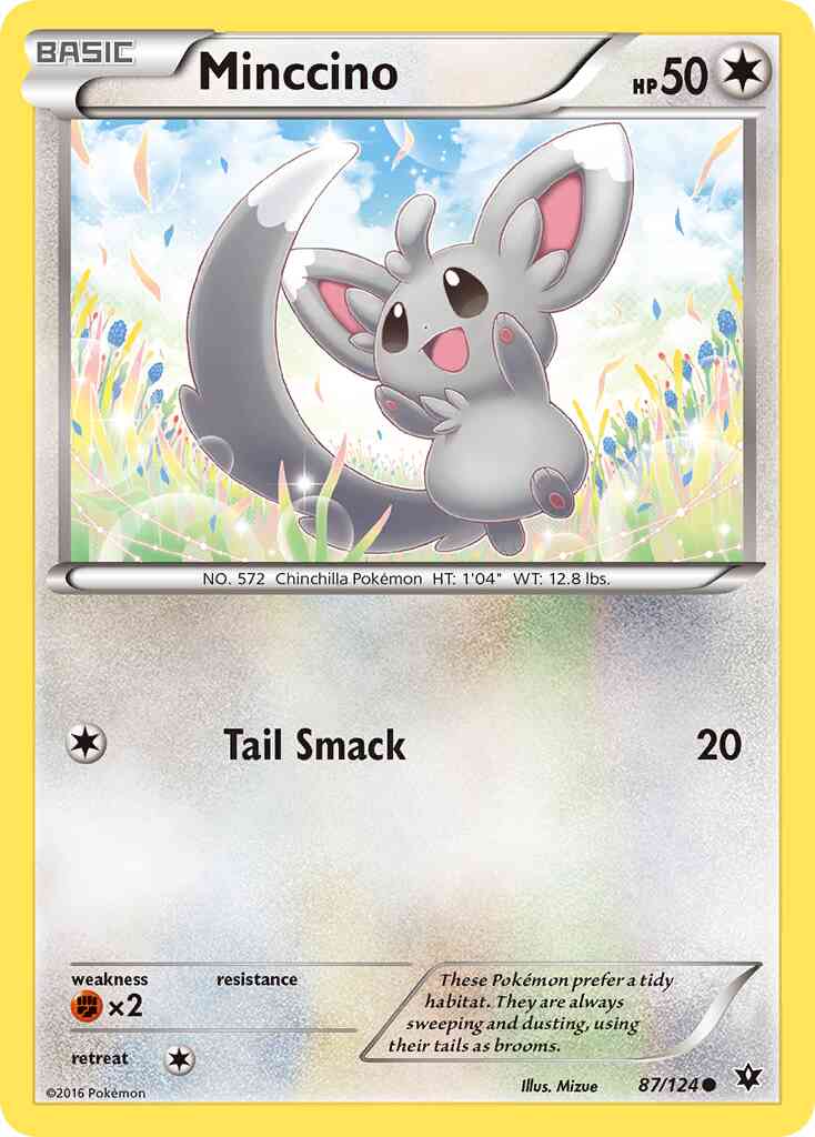 Minccino - 87/124 - Common [xy10-87] [Reverse Holo]