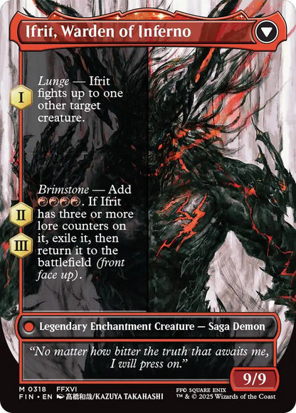 Clive, Ifrit's Dominant // Ifrit, Warden of Inferno [318] [Borderless] [FINAL FANTASY] [Non-Foil]