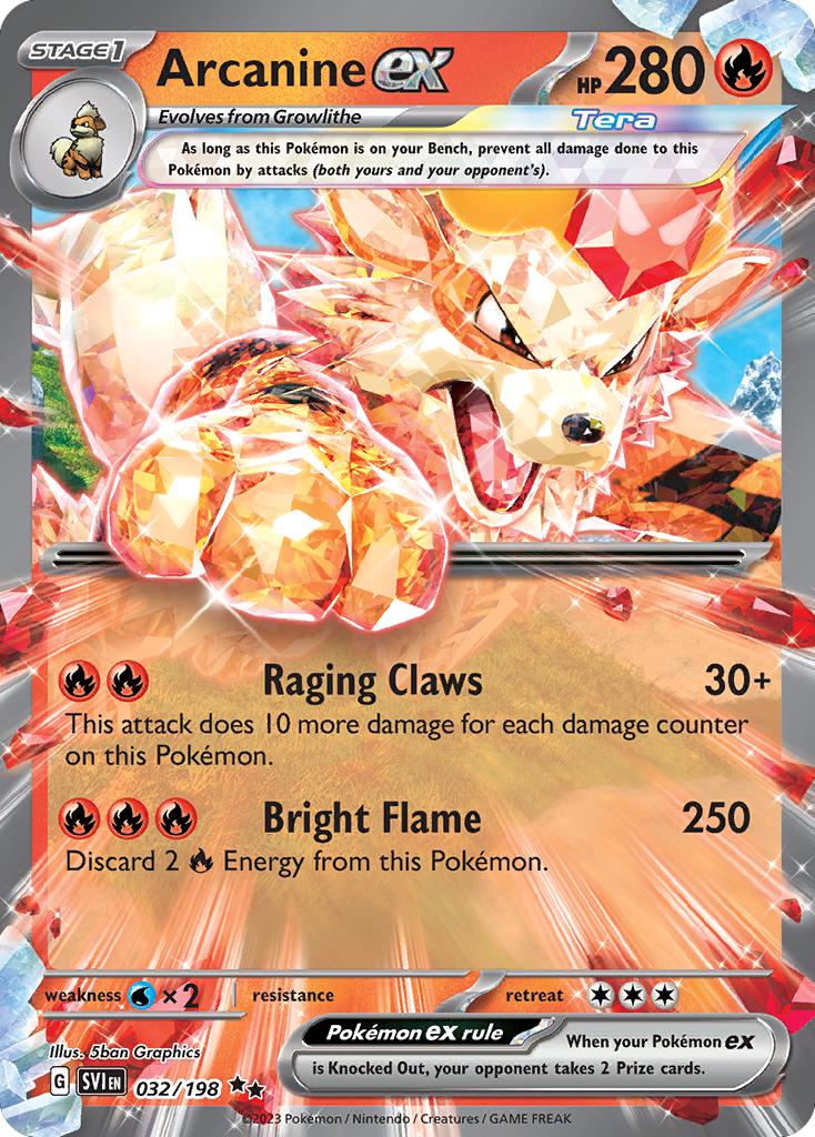 Arcanine ex - 032/198 - Double Rare [sv01-032] [Ultra]