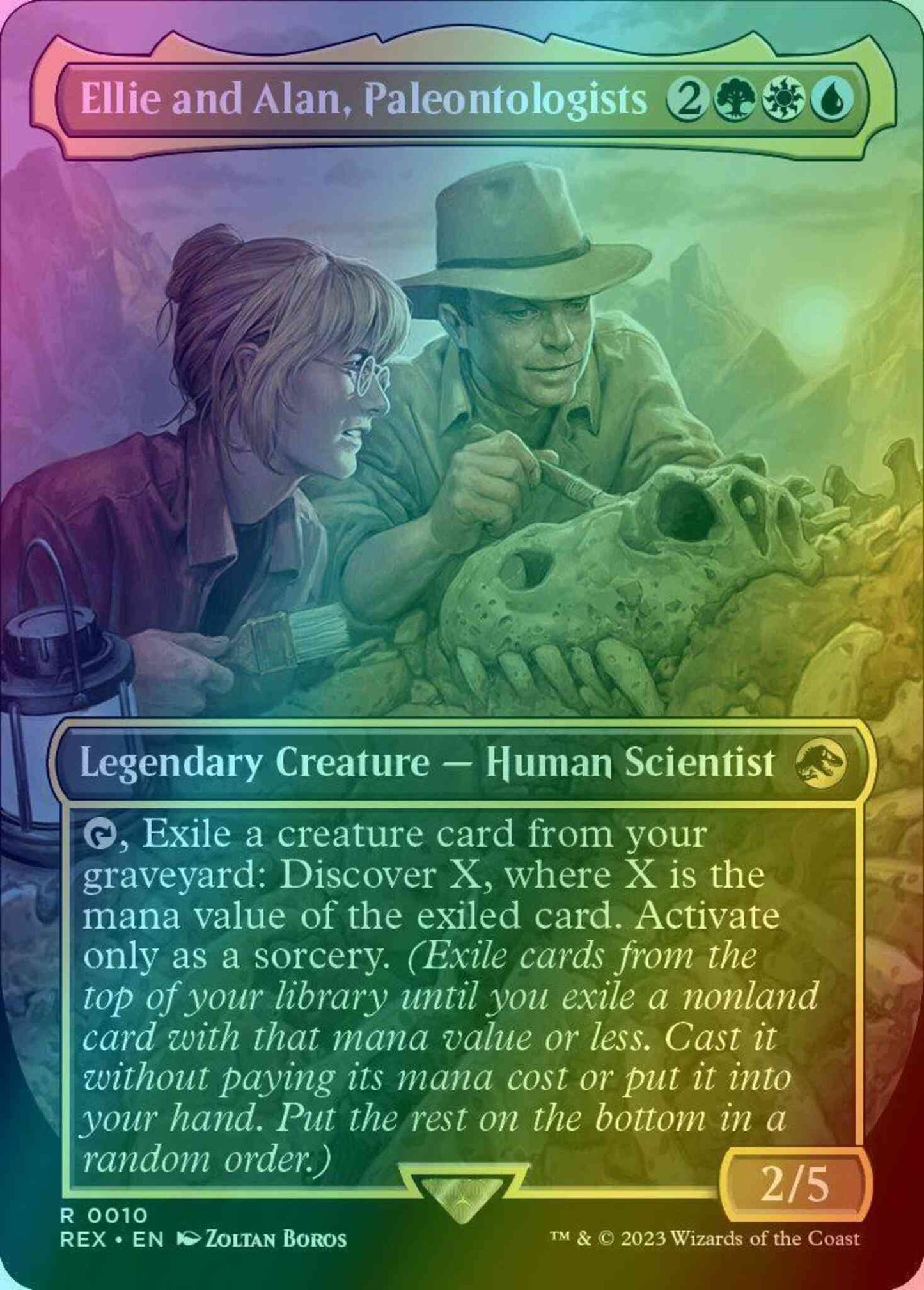 Ellie and Alan, Paleontologists [10] [Borderless] [Universes Beyond: Jurassic World Collection] [Foil]